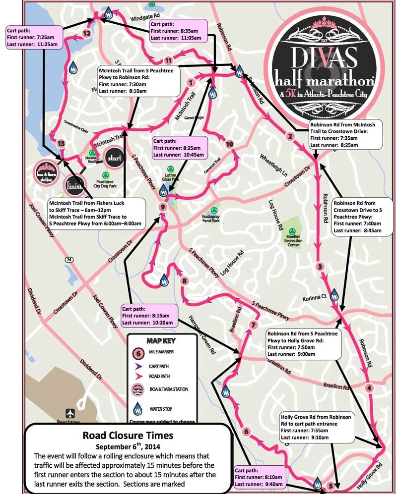 Peachtree Road Race Map Campus Map