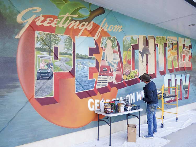 With mural, The Avenue points toward becoming Pe...