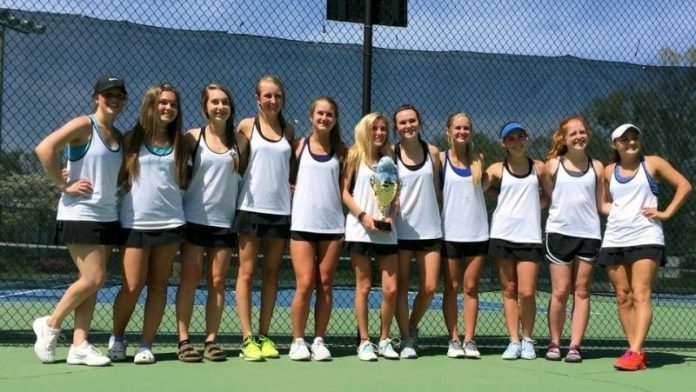 Pictured are the Starr’s Mill girls after winning the region championship.