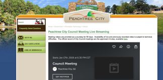 Peachtree City's website offers streaming video of its meetings, as does Fayette County. Photo/Peachtree City website.