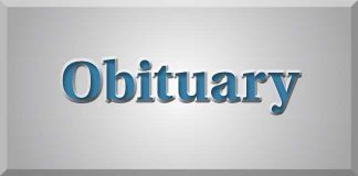 obituary header blue gray