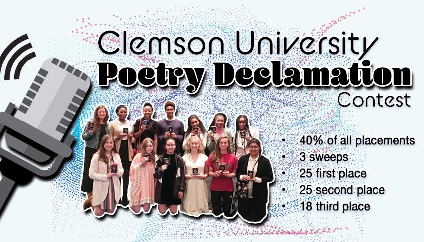 Fayette poetry students show off their awards from Clemson University Poetry Contest. Photo/Fayette County School System.