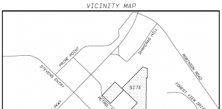 Vicinity map for Peachtree City's new mini-village center. Graphic/Peachtree City Planning Commission.