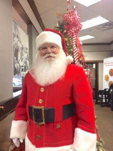 The Real Deal Santa visits in Fayetteville. Photo/David Chancey.