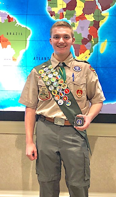 <b>Eagle Scout Gabe Rogers.</b>