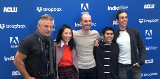 Filmed in and around Peachtree City, where Danny and Will Madden grew up, the film "Beast Beast" is now showing at the Sundance Film Festival. Pictured, from left are executive producer Alec Baldwin, Shirley Chen (Krista), Will Madden (Adam), Jose Angeles (Nito) and screenwriter and director Danny Madden. Photo/Submitted.