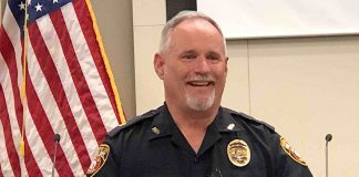 Peachtree City Assistant Police Chief Stan Pye at the Feb. 20 City Council meeting. Photo/Cal Beverly.