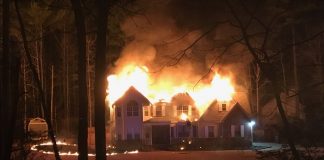 A fire on Feb. 3 at a home on Benz Court occurred when the occupants were away. There were no injuries to firefighters in the fire that resulted in the home being uninhabitable. Photo/Fayette County Fire.