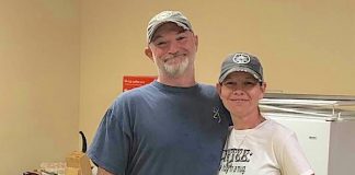 John and Kelly Epps get ready to cook. Photo/Submitted.