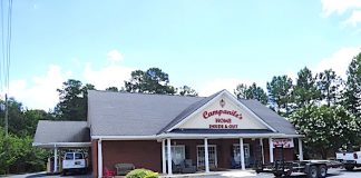 The conceptual site plan for a new retail building to be located at the site of the Campanile's store on Ga. Highway 54 East in Peachtree City was approved July 13. Photo/Ben Nelms.