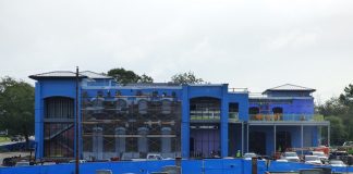 Construction of the new Fayetteville City Hall on Stonewall Avenue downtown, shown from the west at the Fayetteville Cemetery, is well-underway. The new facility and park space are expected to be near completion in the spring. Photo/Ben Nelms.