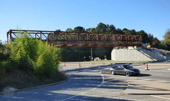 The new gateway bridge on Ga. Highway 54 West in Peachtree City shortly after its construction. 2020 Photo/Ben Nelms.