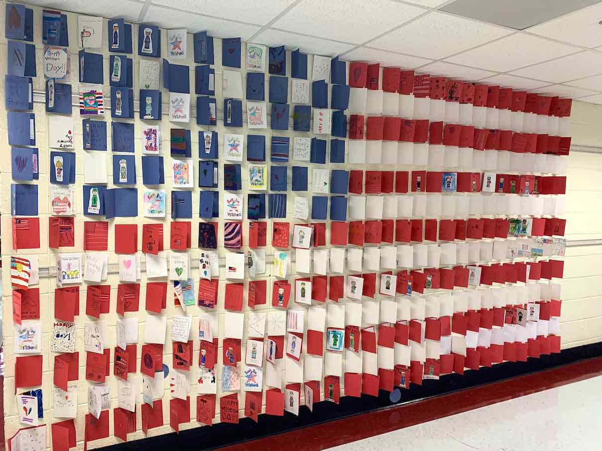 <b>North Fayette’s hand-made American flag display. Photo/Fayette County School System.</b>