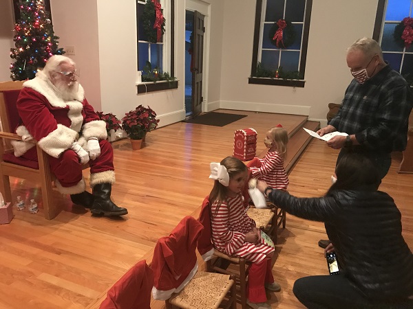 <b>Santa arrived in Brooks on Dec. 6 to hear Christmas wishes in the Brooks Chapel. Photo/Ben Nelms.</b>