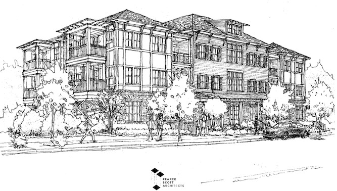 <b>Rendering of Laurel Brook condo building. City of Peachtree City.</b>