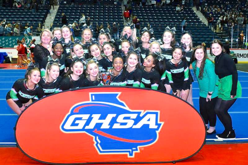 <b>McIntosh’s competition cheer team won their second-straight state championship. </b>