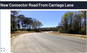 <b>Connector road linking the existing Carriage Lane to the new Booth campus. Photo/Fayette County School System.</b>