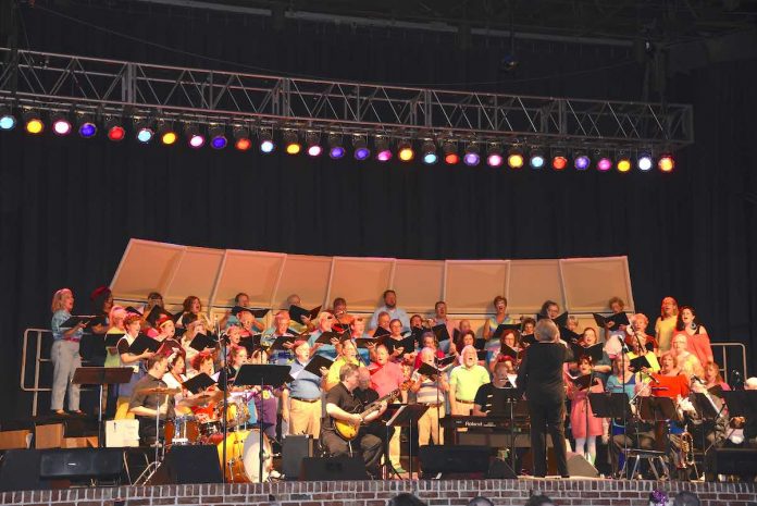 The Southern Crescent Chorale performs outdoors in pre-Covid days. Photo/Submitted.