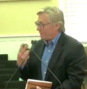 <b>Developer Rick Halbert speaks at City Council's June 3 meeting.</b>