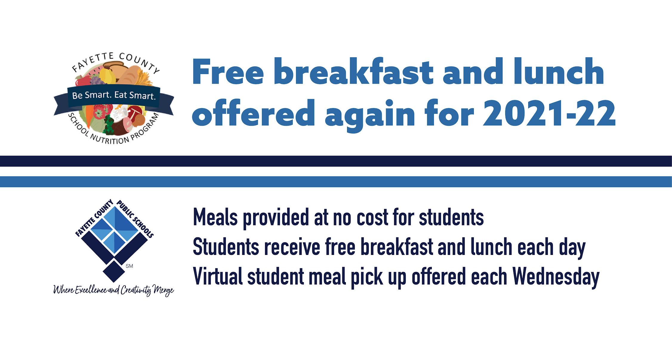 Free breakfast and lunch offered again for 2021-22