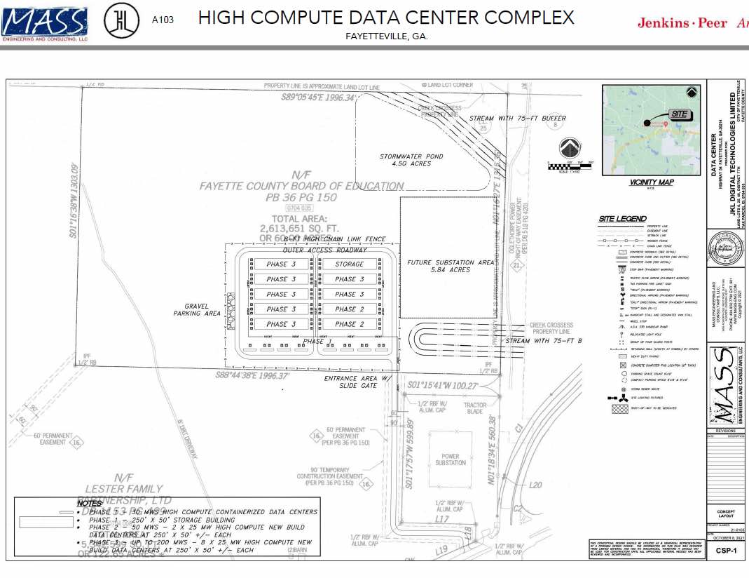 Map shows plan for site.