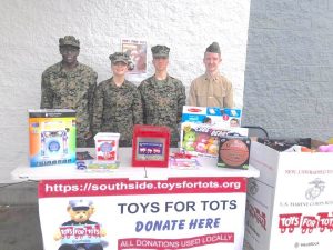 East Coweta ROTC members help with Toys for Tots