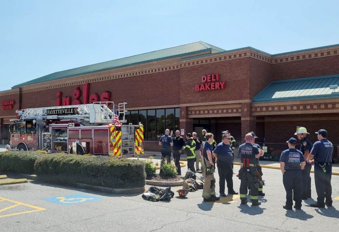 Fayetteville Fire Department at Ingles bakery fire. Photo/Fayetteville FD.