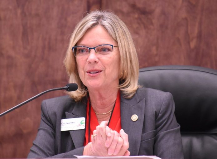 Mayor Kim Learrnard delivers the State of the City address to the Peachtree City Council Jan. 19. Photo/Cal Beverly.