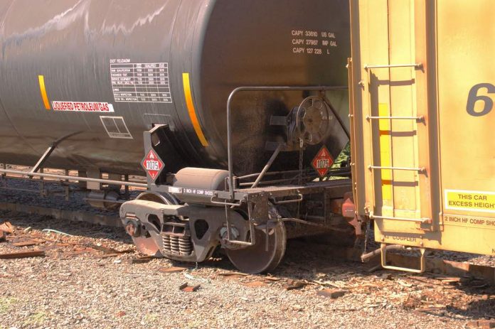 Derailment of propane tanker in Roseburg Oregon. Photo/Shutterstock.