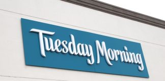 Sign above a Tuesday Morning store in Ohio. Shutterstock photo.