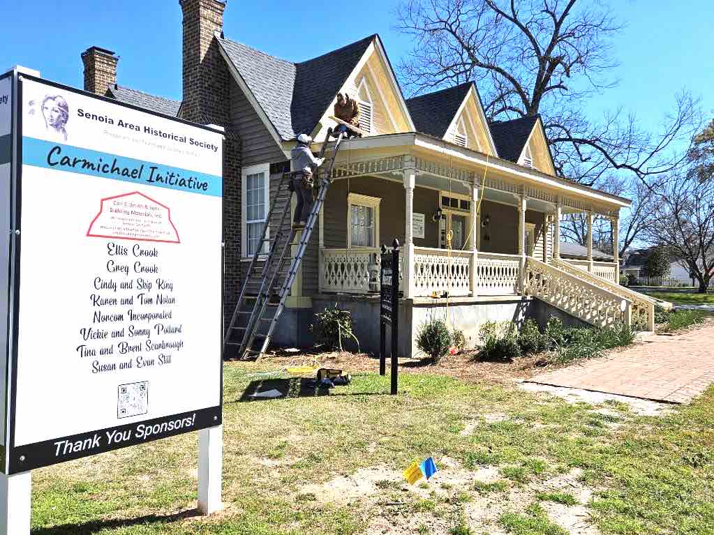 The Senoia museum under construction.