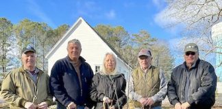 (L-R) Bloise Hill, Marc Potteiger, Lynn Edge, Terry Smith and Doug Powell. Photo/Dean Breest.