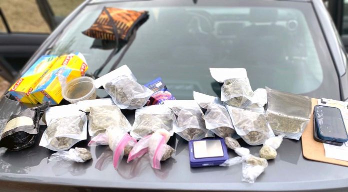 Illegal drugs confiscated after collision. Photo/Fayette County Sheriff's Office.