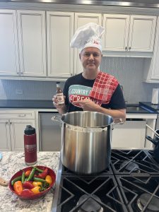 Chef Joe at a photo shoot to promote the new Country Fried Hot Sauce. Photo/Abby Paver