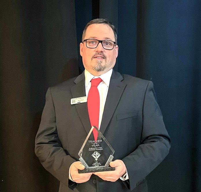 Fayette County School System's Teacher of the Year — Rob Bell. Photo/Fayette School System.