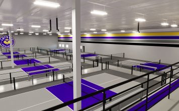 Rendering of the new indoor pickleball facility in Peachtree City. Photo/LetsGoPickleball