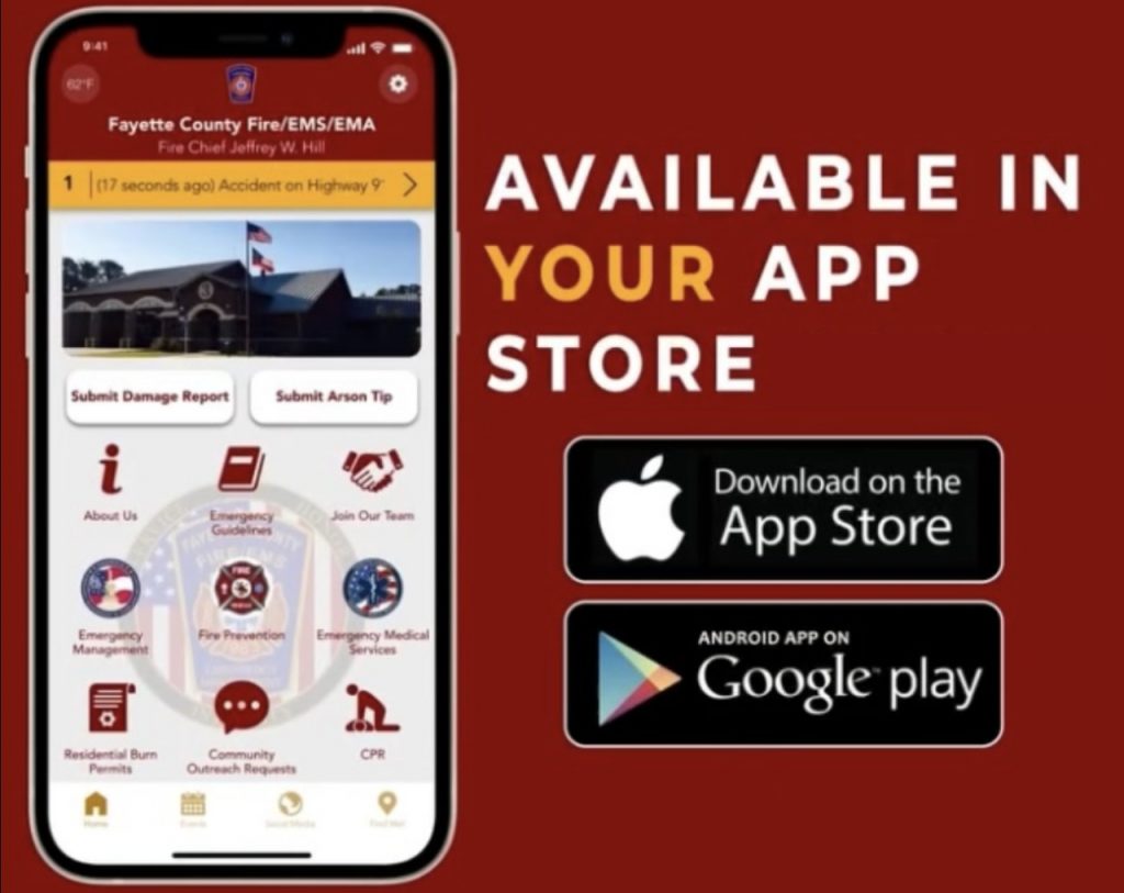 Fayette County Fire/EMS/EMA app now available for download. Photo/Fayette County Fire/EMS