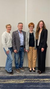 Mary Catherine Domaleski, Joe Domaleski, Dean Mary Gowan, UNG student Anna Thompson. Photo/Kyle Huneycutt