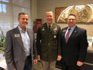 Serving the community at the Fayette County Chamber of Commerce. Here I am with MG Thomas Carden, former Georgia Adjutant General, and Representative Josh Bonner, who's also a Colonel in the Army Reserves. Photo/COL (Ret) Will Garner. 