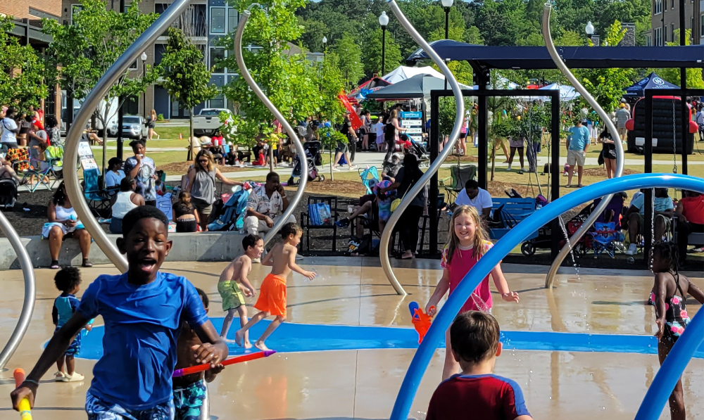 Fayetteville City Center Park spray pad season e...