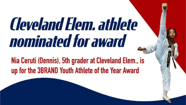 Cleveland Elem. student nominated for youth athl...