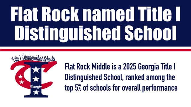 Flat Rock named Title I Distinguished School