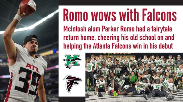 McIntosh HS alum Romo wows in Falcons debut