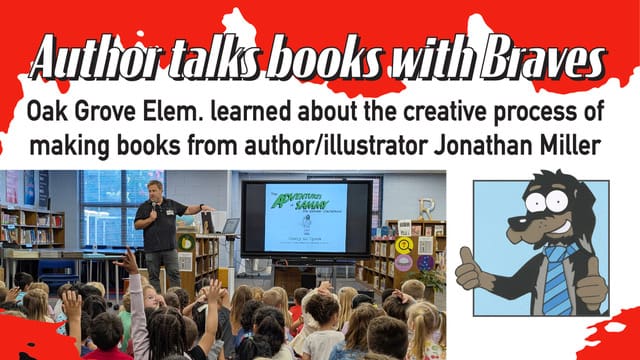 Author talks books with Braves