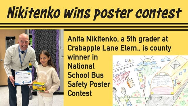 Nikitenko wins bus safety poster contest