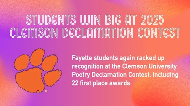 Students win big at 2025 Clemson Declamation Con...