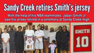 Sandy Creek retires Jabari Smith’s jersey