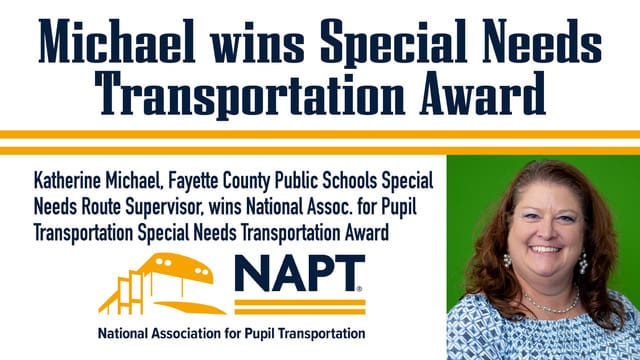 Michael wins Special Needs Transportation Award