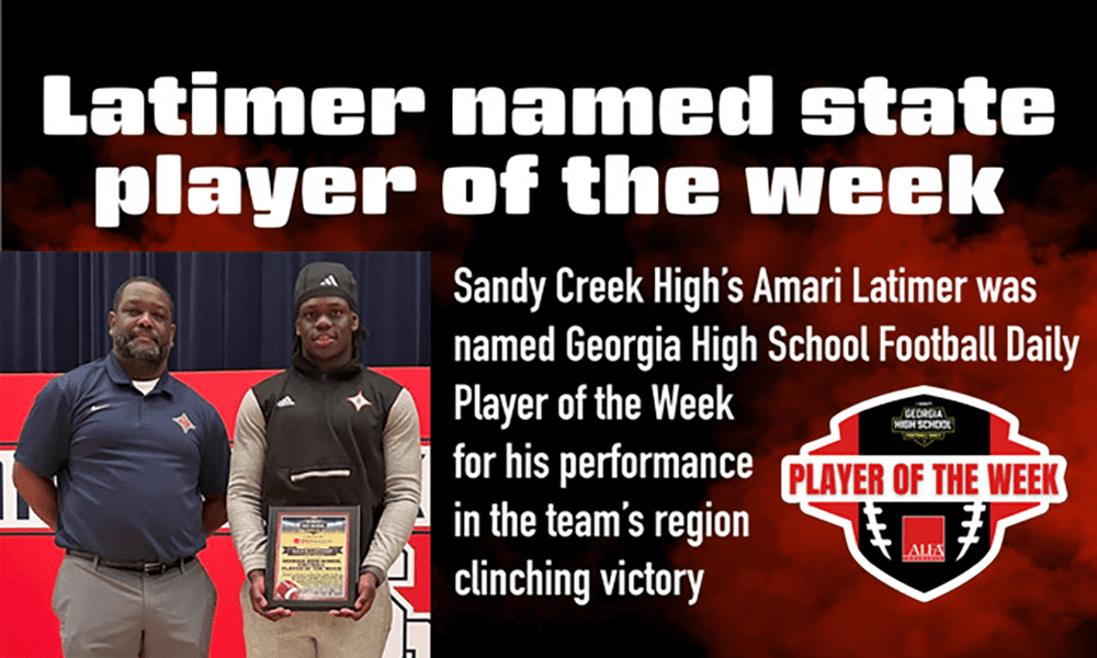 Latimer named state player of the week