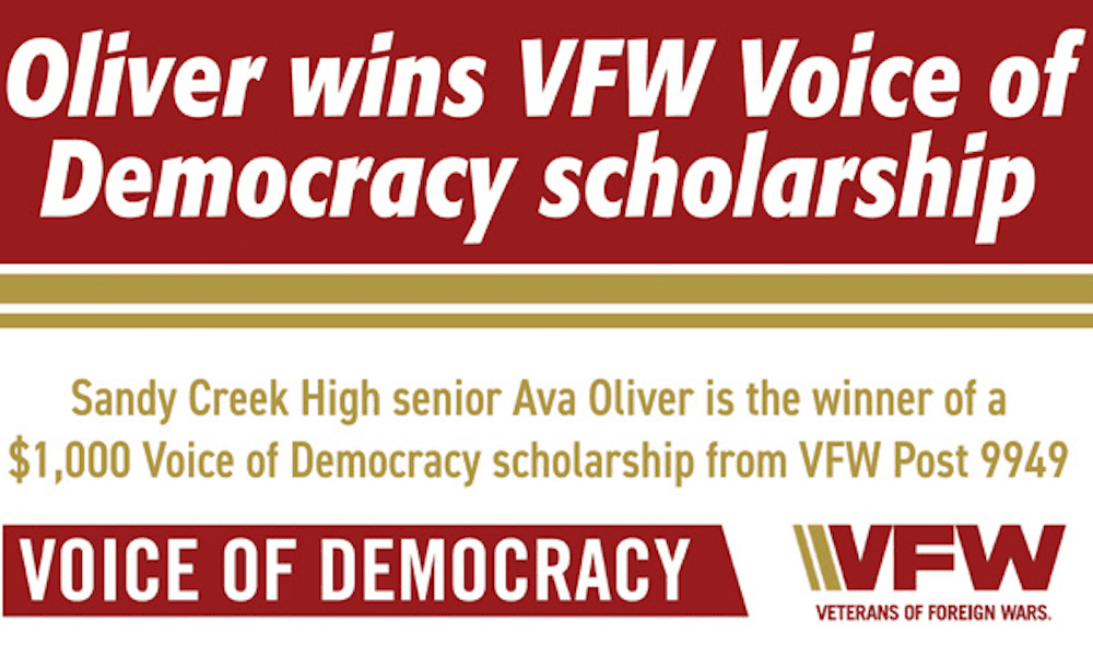 Oliver wins Voice of Democracy scholarship